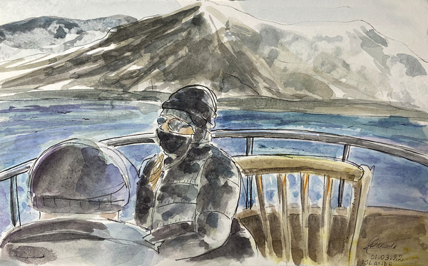 Islanda on boat by ardelean emanuela